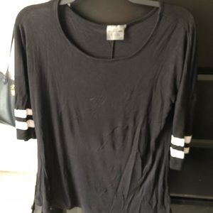 Long Black and White T-Shirt! Size Medium!